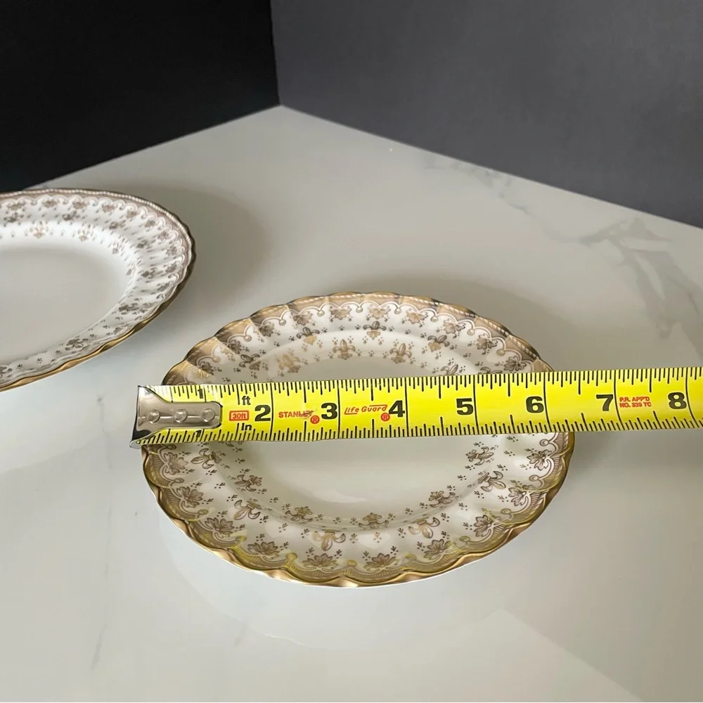Fleur De Lys Gold Salad & Bread Plate by Spode